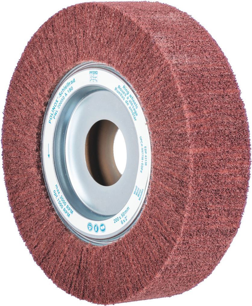 PFERD POLINOX RING WHEEL PNL ALUM OXIDE 200 X 50MM 180 GRIT